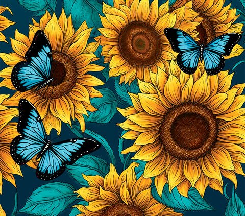 Butterfly Sunflowers - Tumbler Wrap