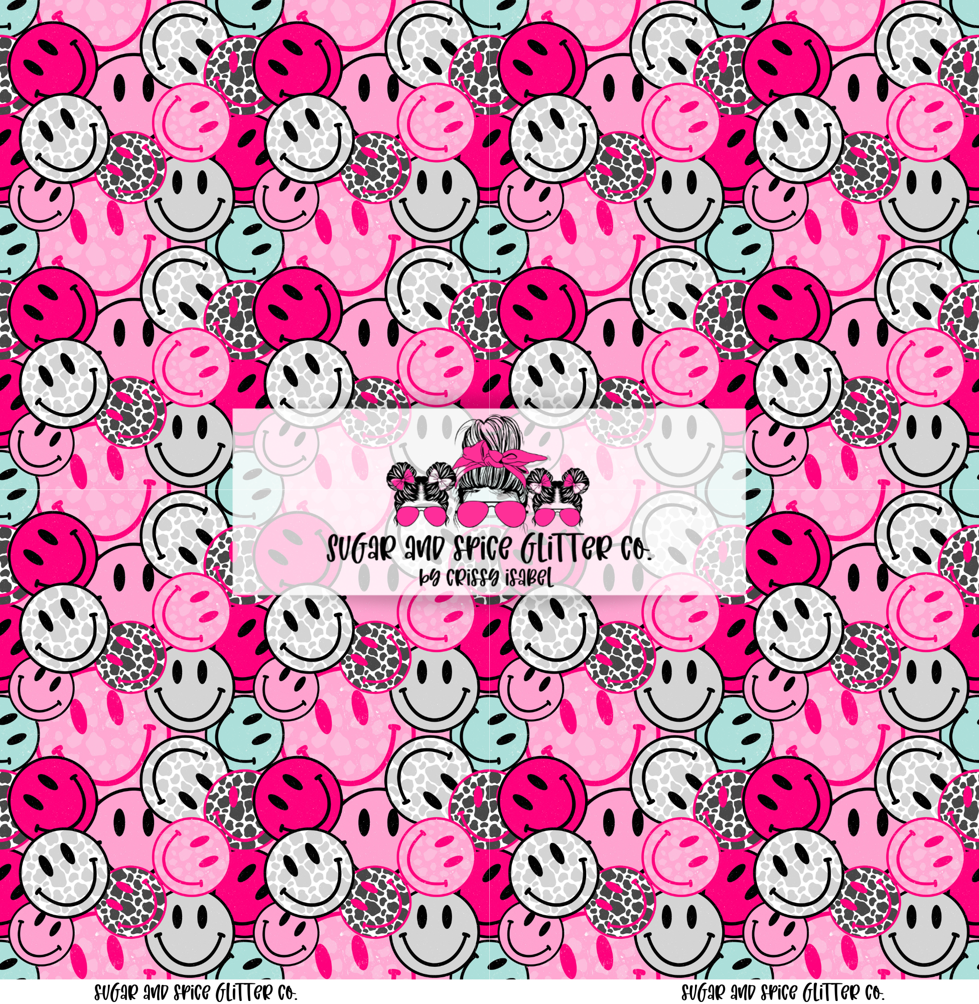 Stacked Smiley’s Patterned Vinyl 12x12 sheets