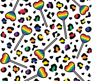 Rainbow Candy Hearts Sublimation Print - Tumbler Wrap