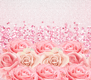 Glitter Rose Sublimation Print - Tumbler Wrap