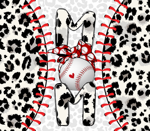 Baseball Mom Leopard - Tumbler Wrap