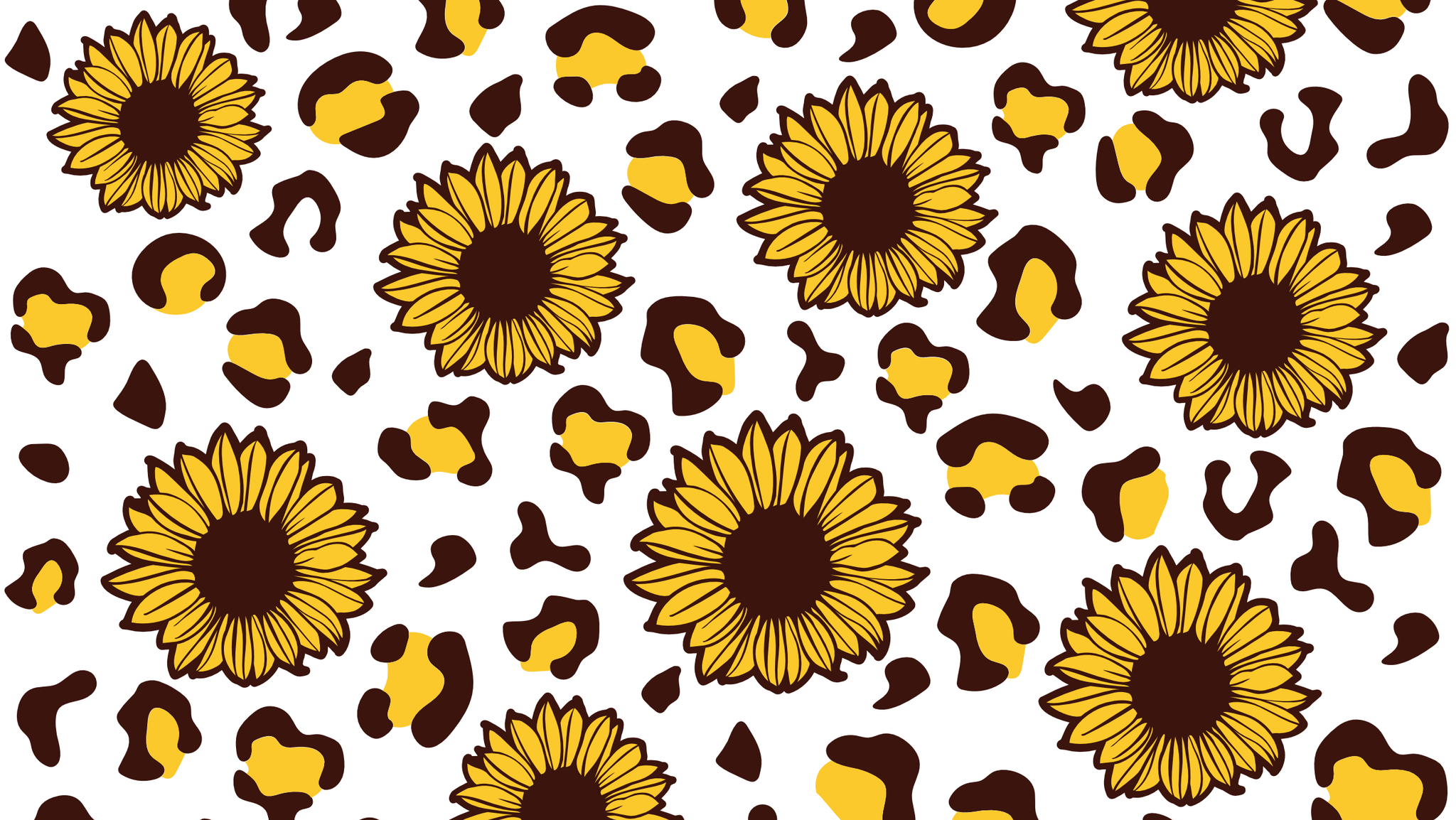 Leopard Sunflower - 16oz Libby Glass Can Sublimation Wrap